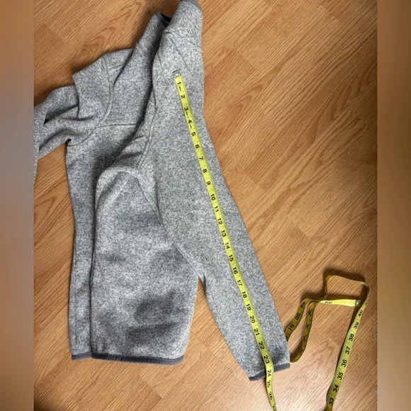 L.L. Bean Heather Gray Sweater Fleece Snap Pullover - Picture 6 of 6